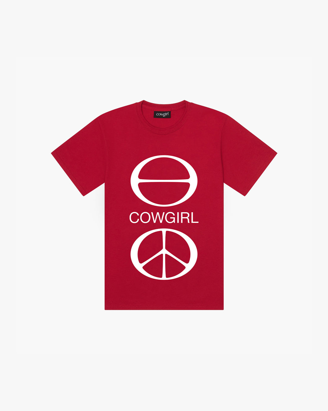 Cowgirl Peace T Shirt (Red, MEDIUM)